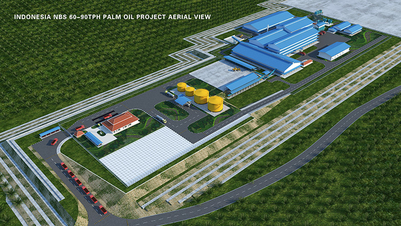 Indonesia 60-90TMH Palm Oil Crushing Plant