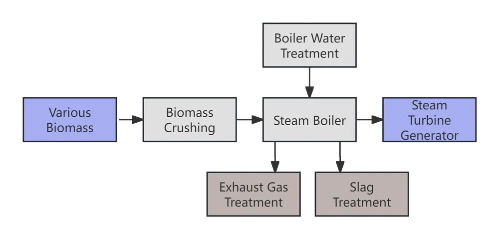 Process Flow Chart of  Biomass Power System